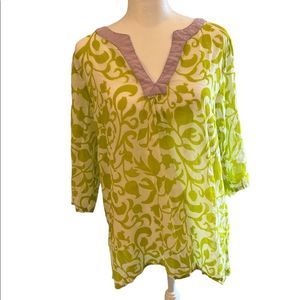Rock flower paper tunic top